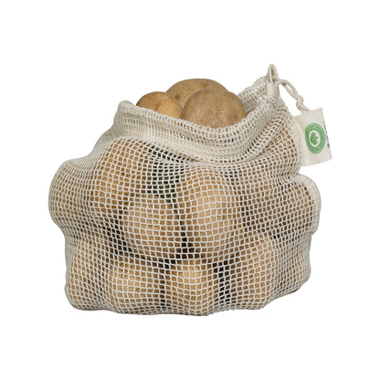 Reusable 100% Organic Cotton Mesh Produce Bags-Toxin-Free, Plastic-Free Double-Stitched