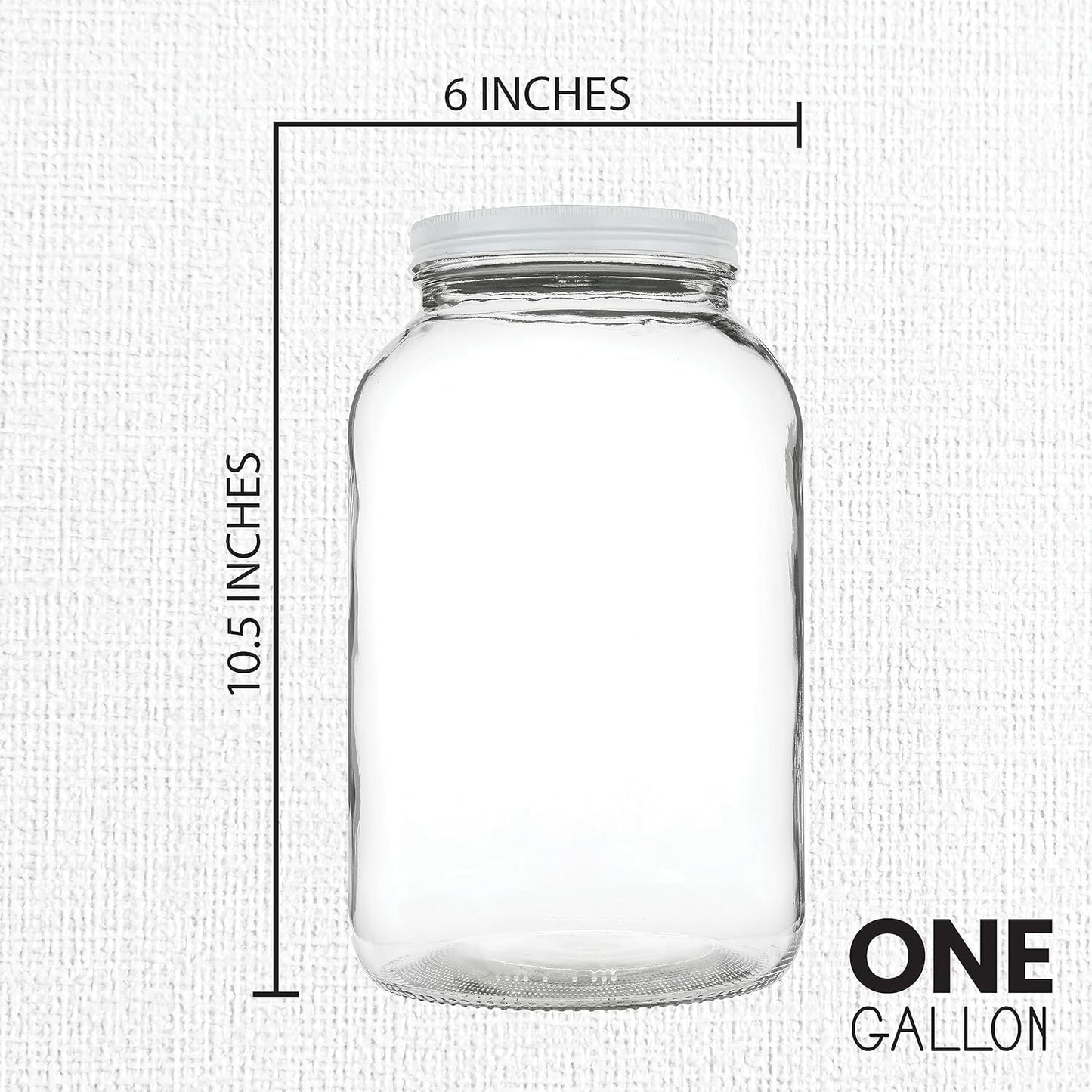 Kitchentoolz 1 Gallon Glass Mason Jar with Airtight Metal Lid