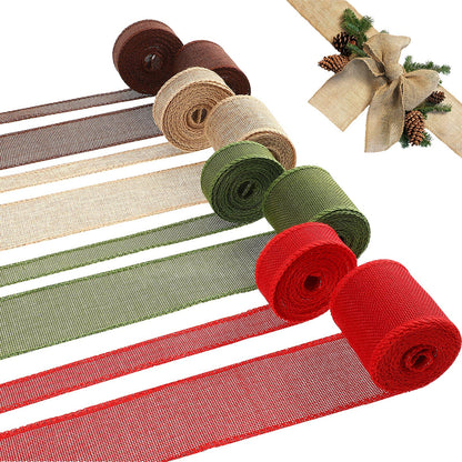 Extended 12-Yard Burlap Ribbon: Natural Wired Edge for Permanent, Handmade Bows & Garlands
