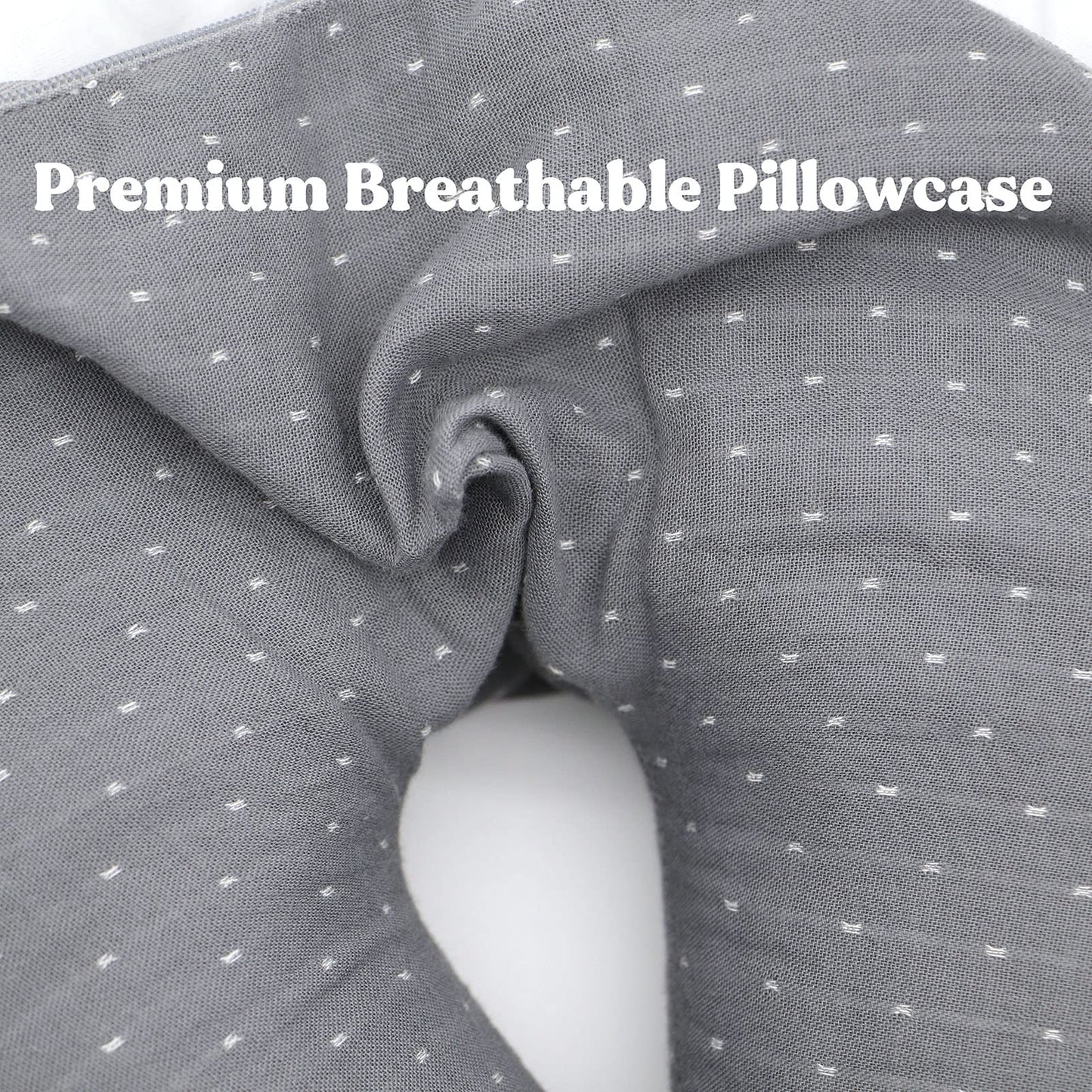 Edomi U-Shaped Adjustable Buckwheat Hull Neck & Shoulder Pillow