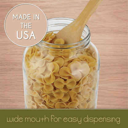 Kitchentoolz 1-Gallon Glass Mason Jars with Airtight Metal Lids (2-Pack)