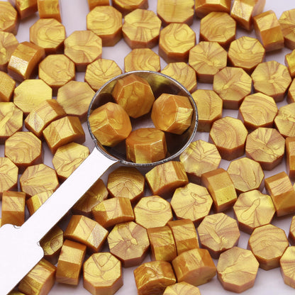 Sealing Wax Beads Kit: 150 Pcs with Permanent Metal Spoon & Reusable Glass Storage Bottles for Zero-Waste Wedding Invitations and Gift Wrap