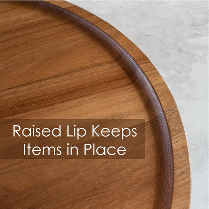TB Home Acacia Wood Lazy Susan Kitchen Turntable Organizer