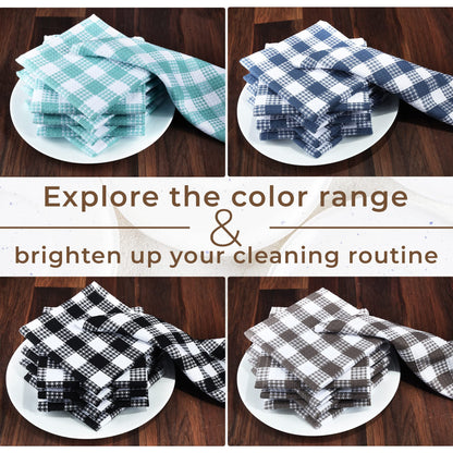 Urban Villa Cotton Kitchen Towels | TRUE Shift Eco Towels (20″×30″, Striped, Mitered)