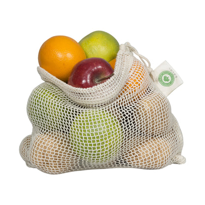 Reusable 100% Organic Cotton Mesh Produce Bags-Toxin-Free, Plastic-Free Double-Stitched