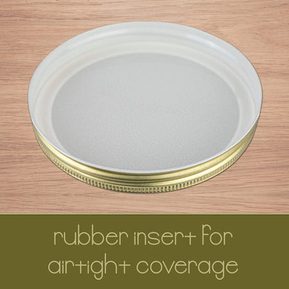 Kitchentoolz 64 oz Glass Mason Jars with Airtight Metal Lids (6 Pack)