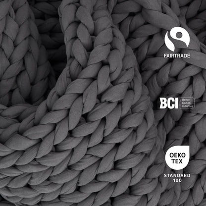 Bearaby Organic Cotton Napper: 100% Hand-Knit Weighted Blanket