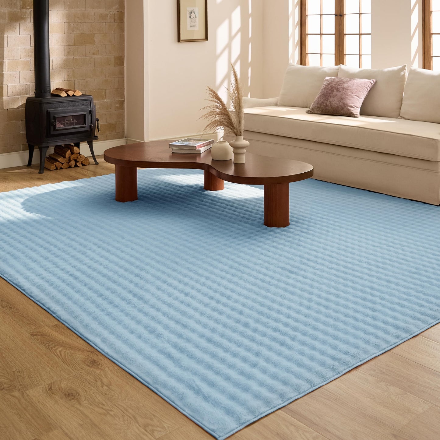 Bedsure OEKO-TEX Certified Machine Washable Faux Wool Area Rug