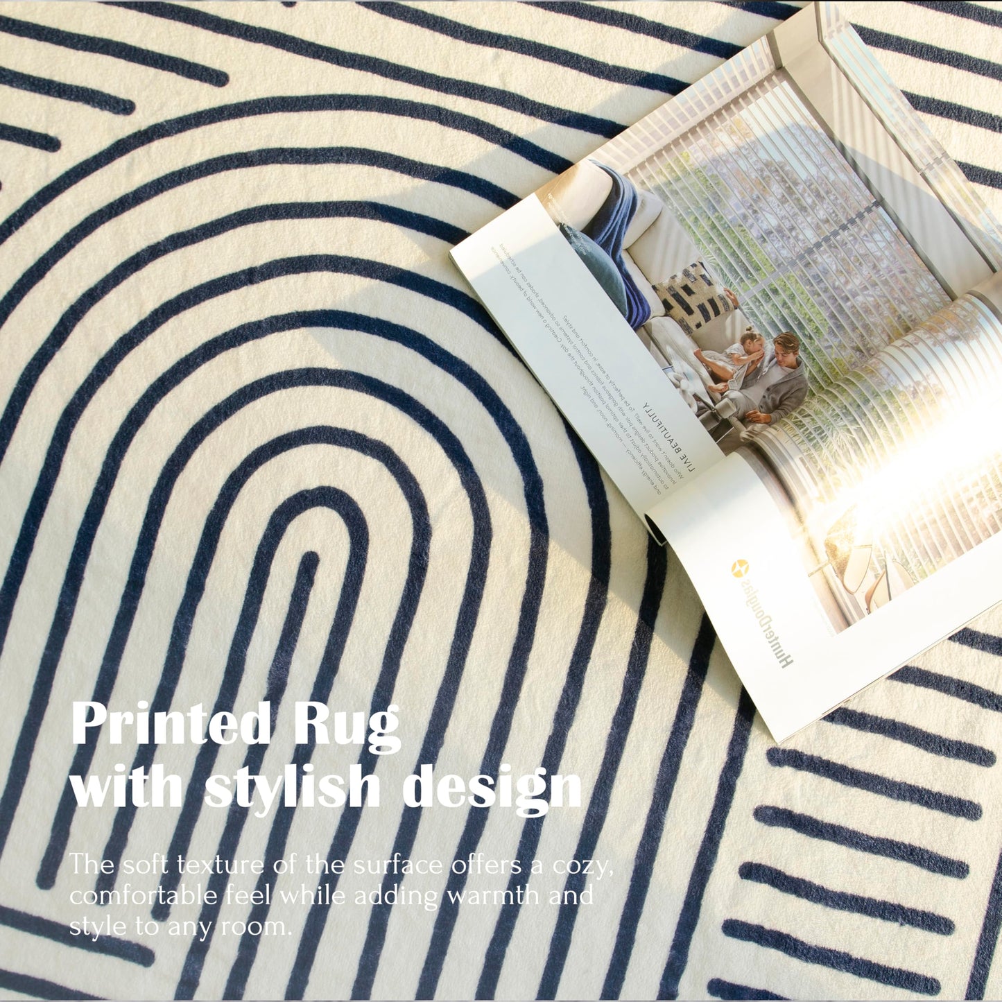 LUXRUG 6x9 OEKO-TEX Certified Modern Abstract Washable Rug