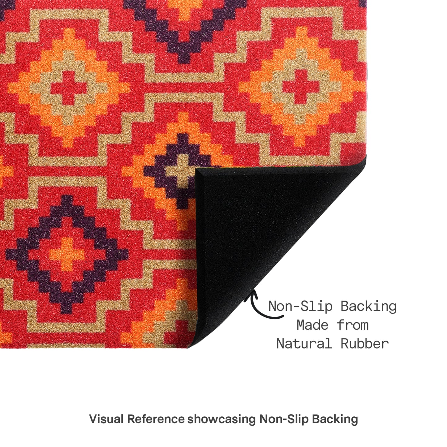 Fab Habitat Minimalist Natural Coir & Rubber Non-Slip Doormat