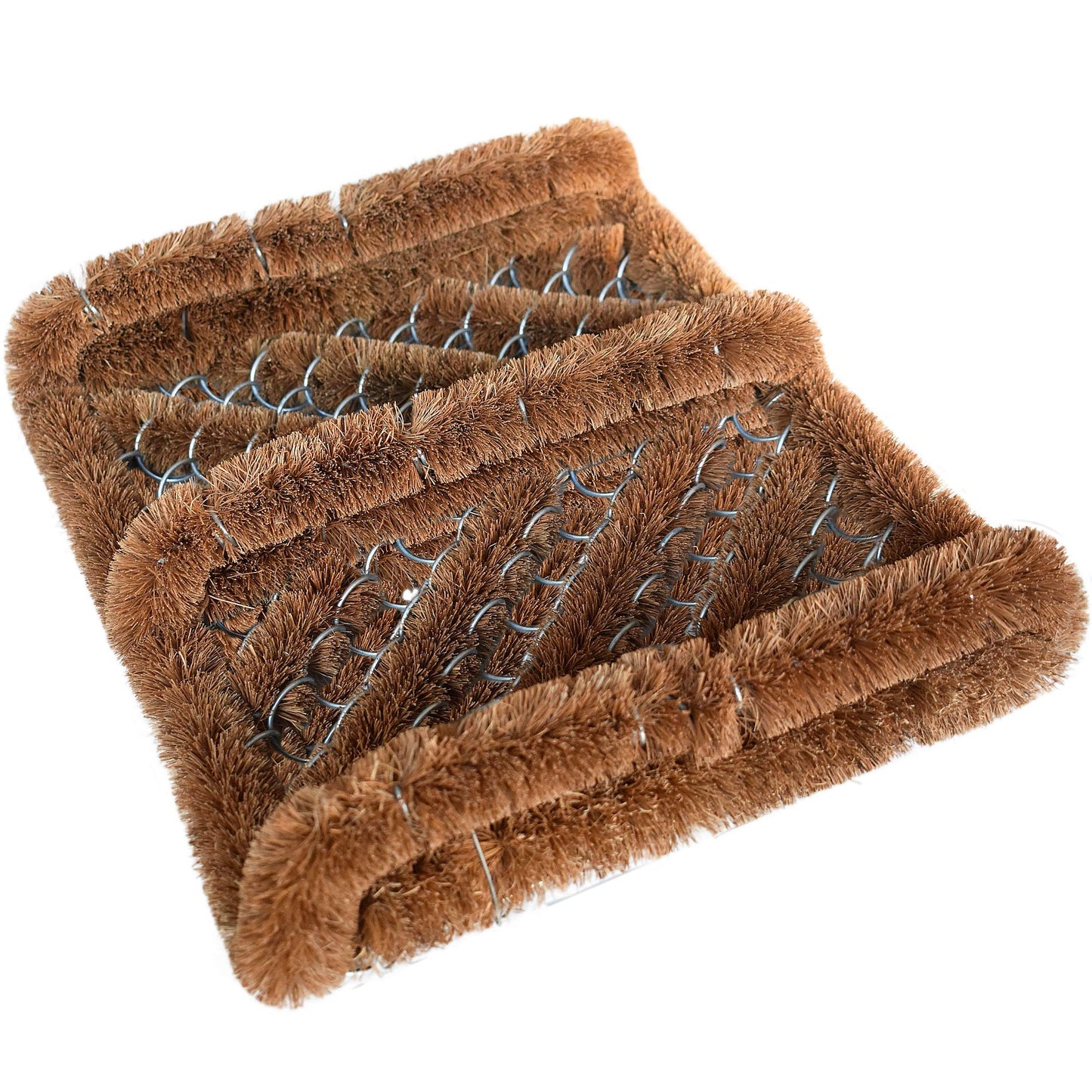 NINAMAR Natural Coir Boot Scraper Door Mat (13 × 12 in) | TRUE Shift Eco Boot Scrubber Mat