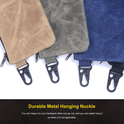 Waxed Canvas Heavy-Duty Zippered Utility Pouches (4-Pack)