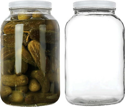 Kitchentoolz 1 Gallon Glass Mason Jar with Airtight Metal Lid