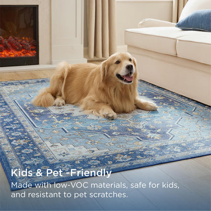 Bedsure OEKO-TEX Certified Machine Washable Faux Wool Area Rug