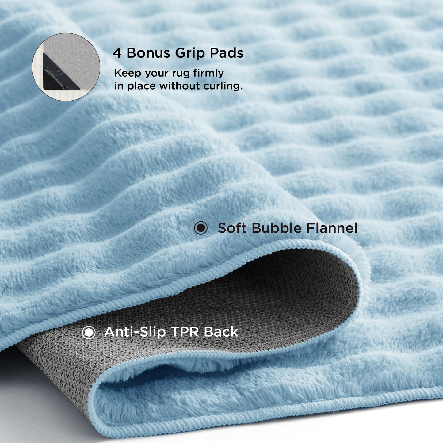 Bedsure OEKO-TEX Certified Machine Washable Faux Wool Area Rug