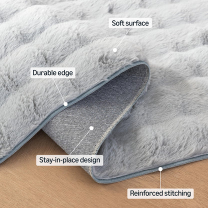 Amazon Basics MADE IN GREEN OEKO-TEX 3D Bubble Washable Rug