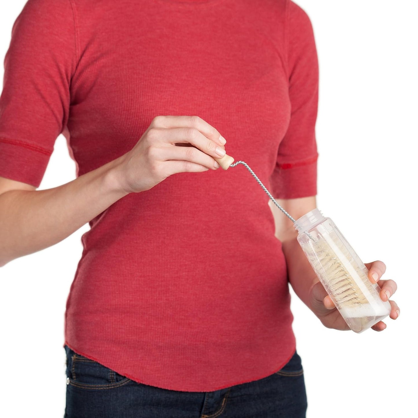 REDECKER Pig Bristle Bottle Brush: Flexible Precision Cleaner