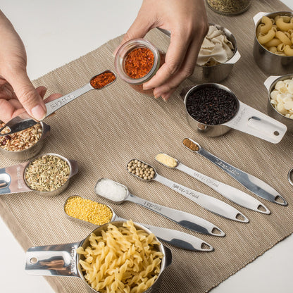 13-Piece 18/8 Stainless Steel Measuring Set with Ergonomic Handles