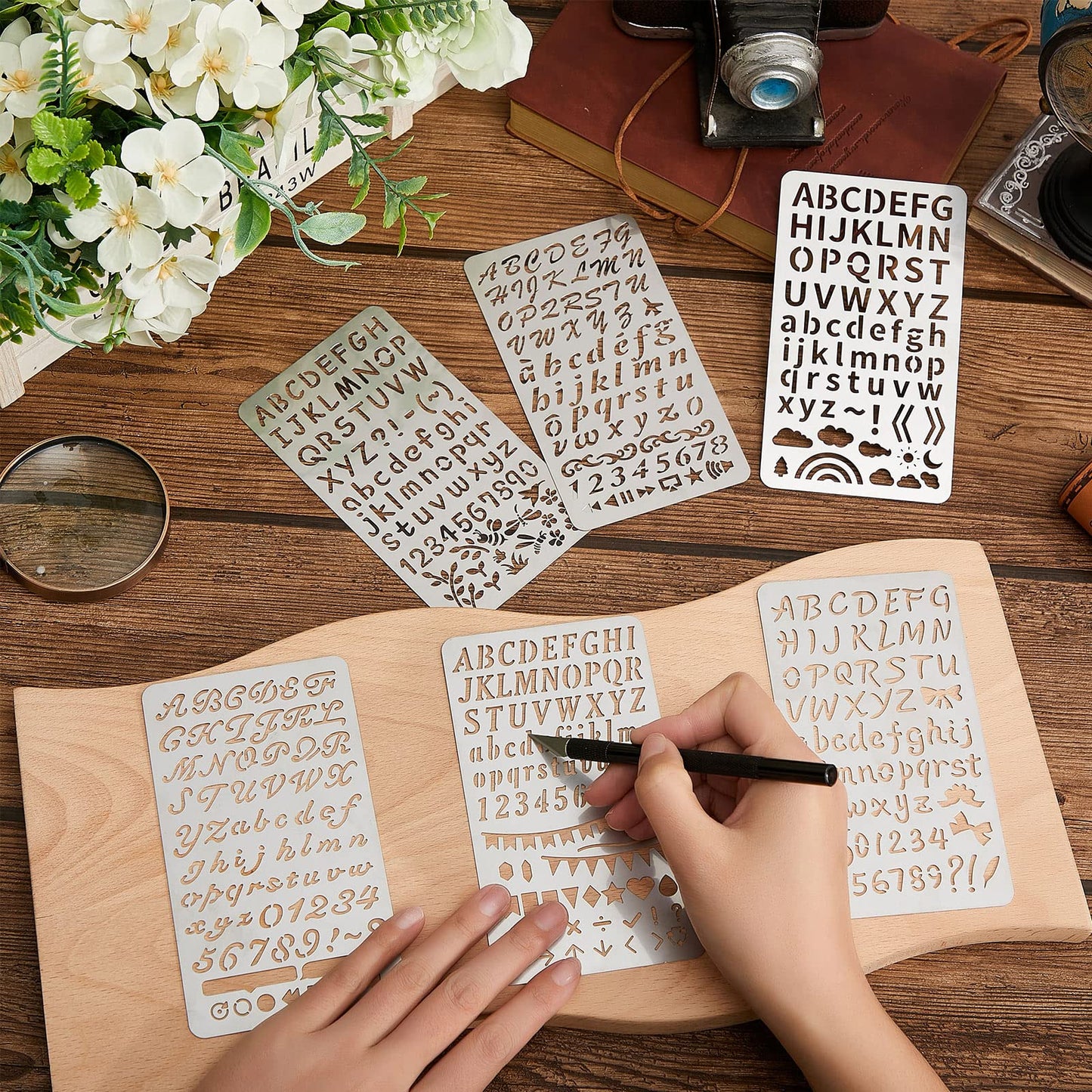 Stop Using Plastic: Metal Stencil Templates Made of Reusable Stainless Steel for Crafts