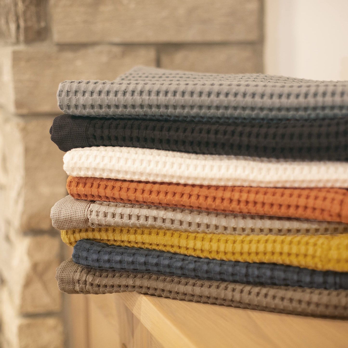 Gilden Tree Bathroom Mat: 100% Absorbent Cotton Waffle Weave