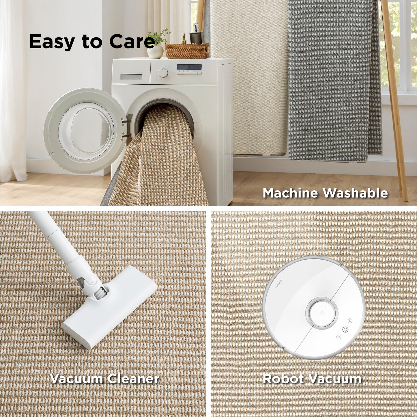 Bedsure OEKO-TEX Certified Machine Washable Faux Wool Area Rug