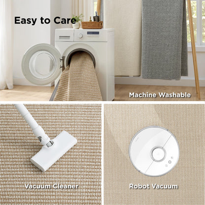 Bedsure OEKO-TEX Certified Machine Washable Faux Wool Area Rug