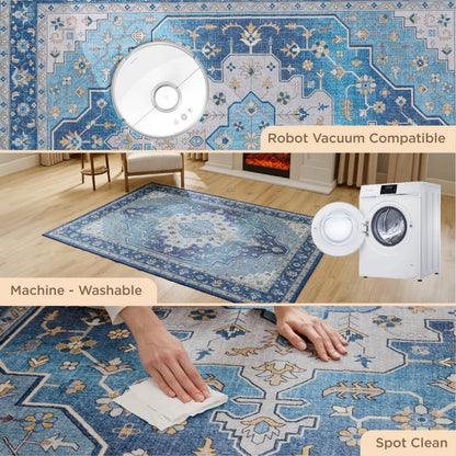 Bedsure OEKO-TEX Certified Machine Washable Faux Wool Area Rug