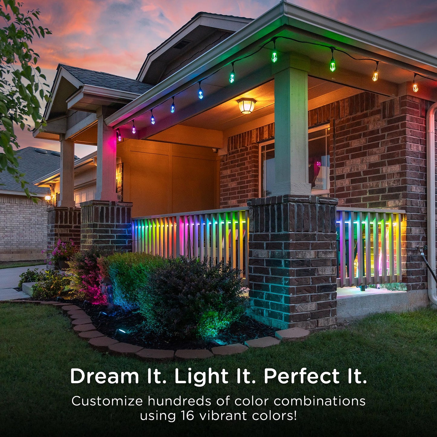 Enbrighten Lifetime LED String Lights: 48ft, Impact-Resistant Acrylic Bulbs, 80% Energy Savings