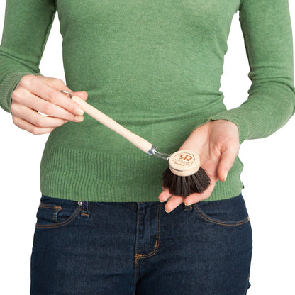 Redecker Tampico Fiber Dish Brush: Oiled Beechwood Handle (Set of 2)