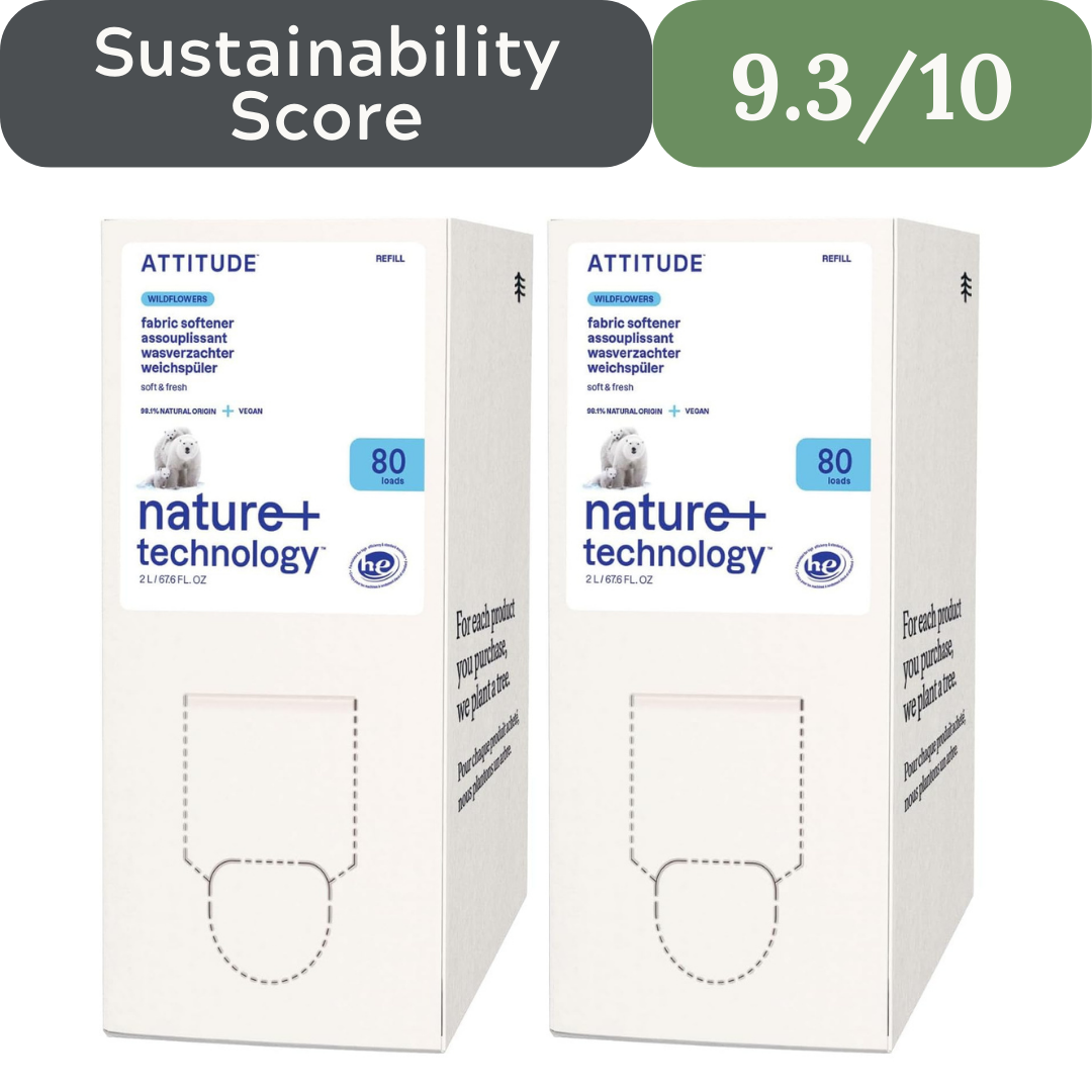 ATTITUDE Liquid Fabric Softener: Plant-Based, Vegan & Unscented
