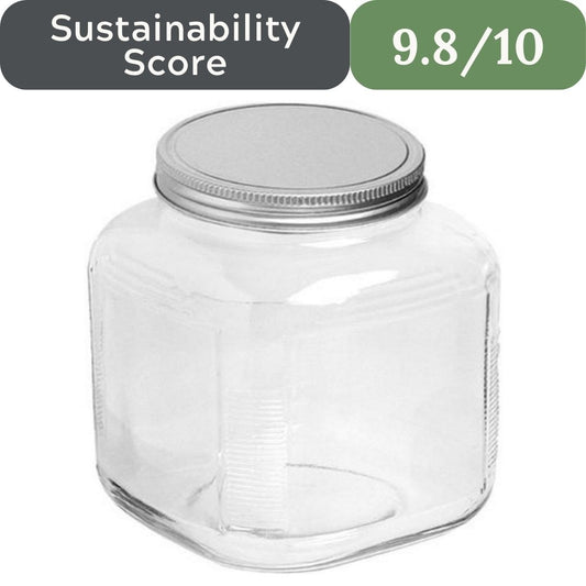 Anchor Hocking 1-Gallon Glass Cracker Jars with Aluminum Lids (Set of 4)