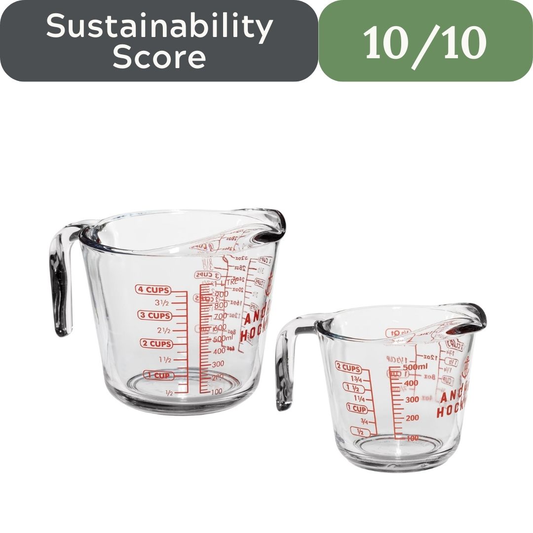 Anchor Hocking Measuring Cup Set: 2-Piece Tempered Glass (2-Cup & 4-Cup)