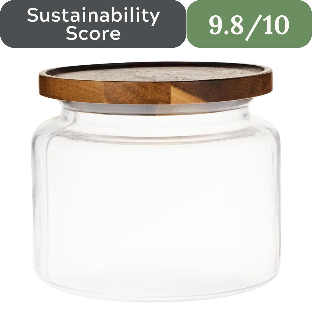 Anchor Hocking Montana Glass Jar with Acacia Lid (64oz)