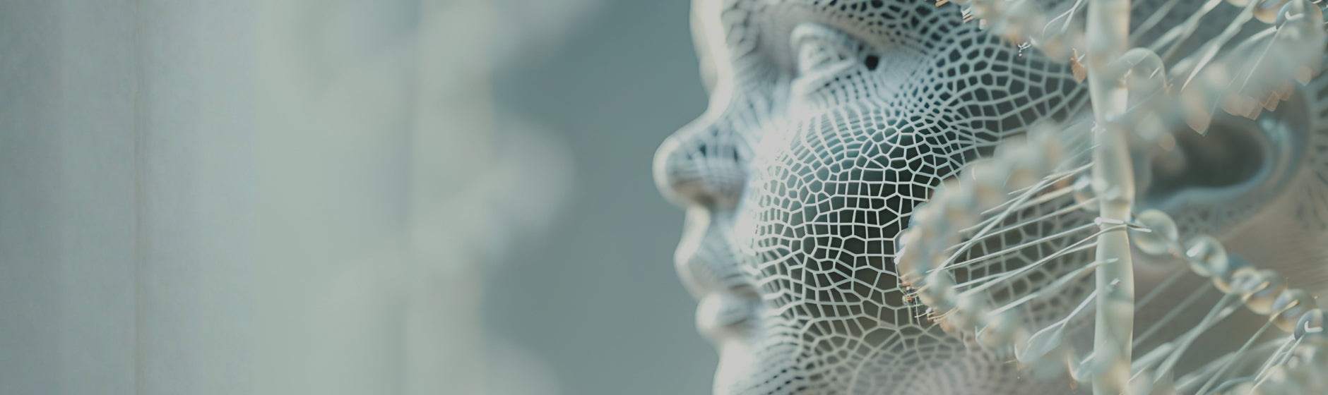Close-up of a textured object resembling a face with intricate patterns.