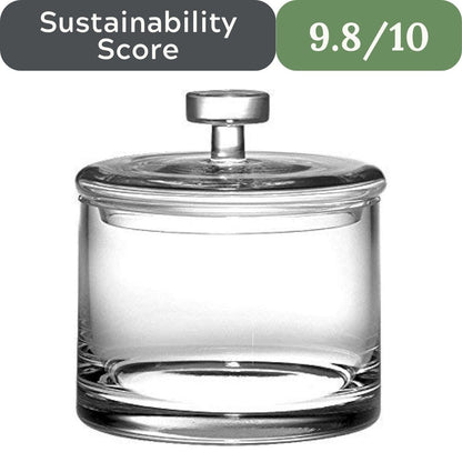 Barski Handmade Glass Biscuit Jar and Candy Box (6" Height)