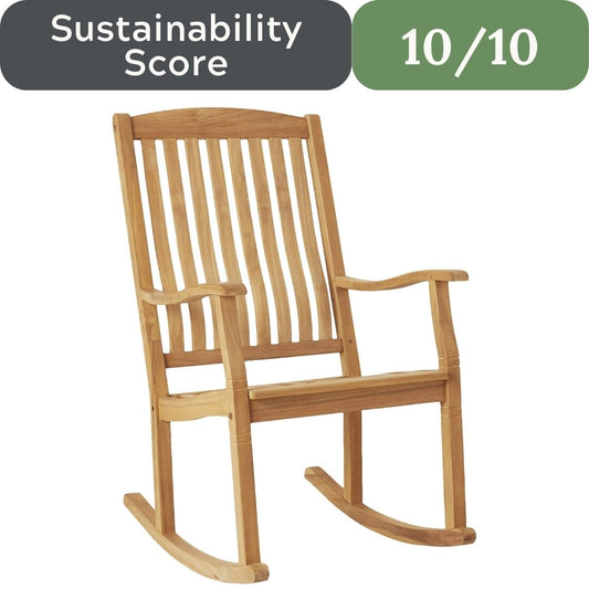 Cambridge Casual Arie Teak Rocking Chair: Solid Plantation Wood