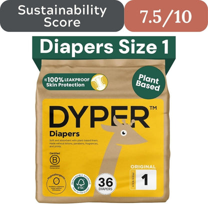 DYPER Plant-Based Baby Diapers: Bamboo-Derived Skin Protection