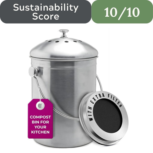 Odorless Indoor Composting: EPICA One-Piece Molded Stainless Bin