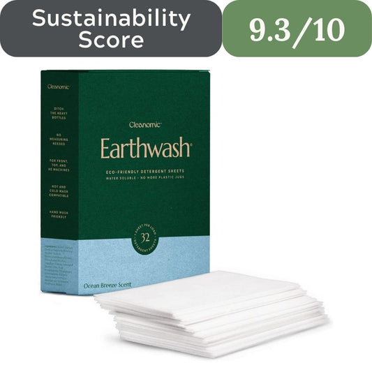 Earthwash Plastic-Free Hypoallergenic Laundry Detergent Sheets