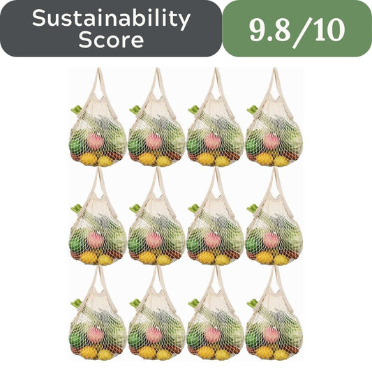Eccliy 12-Piece Reusable Cotton Mesh Grocery and Produce Bags