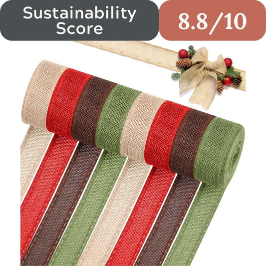 Extended 12-Yard Burlap Ribbon: Natural Wired Edge for Permanent, Handmade Bows & Garlands