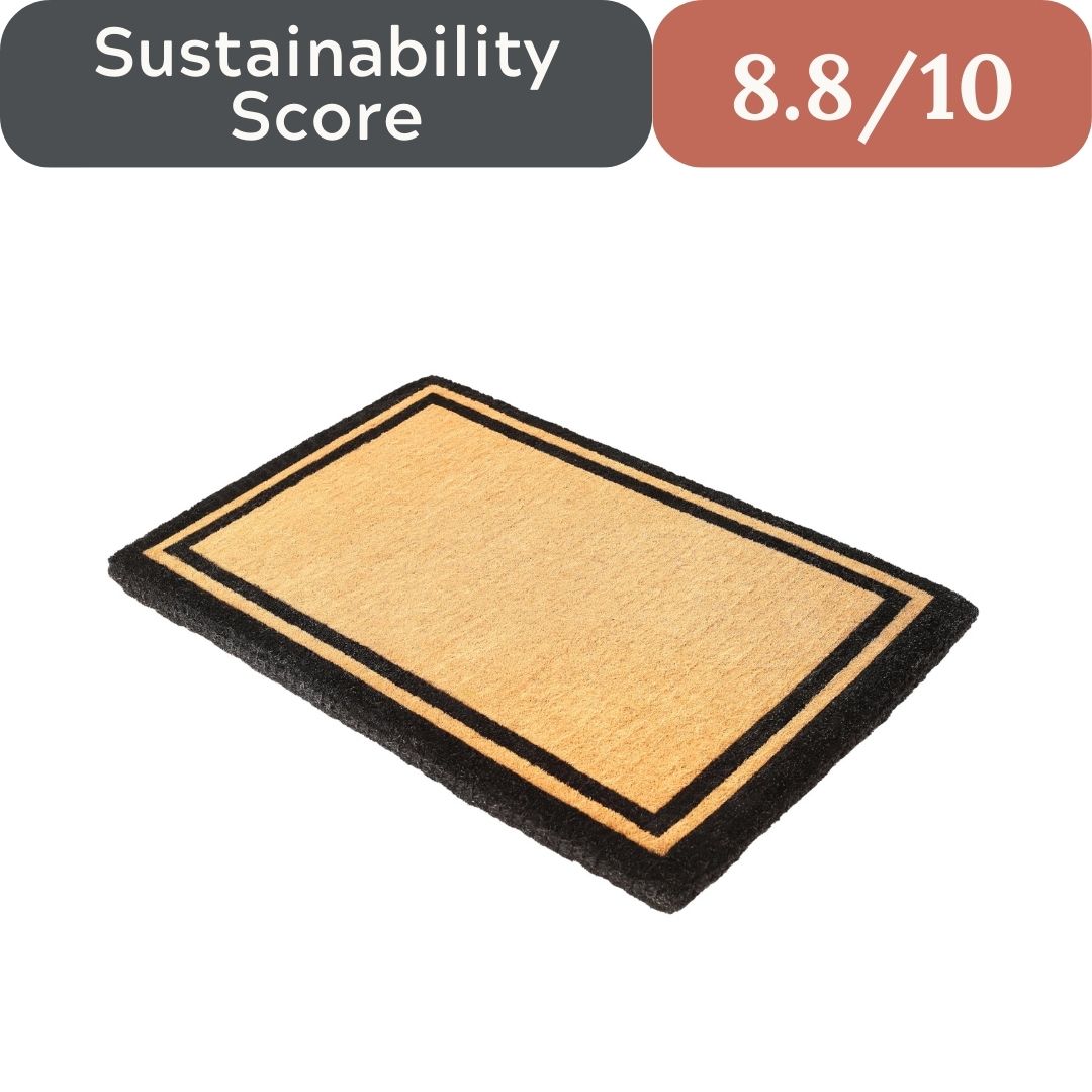 Fab Habitat Minimalist Natural Coir & Rubber Non-Slip Doormat