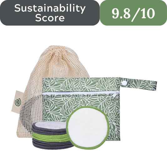 Greenzla Reusable Makeup Remover Pads: 20-Pack Bamboo Cotton Rounds