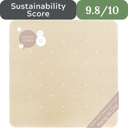 HEVEA Natural Rubber Wave Bath Mat: Plastic-Free & Biodegradable