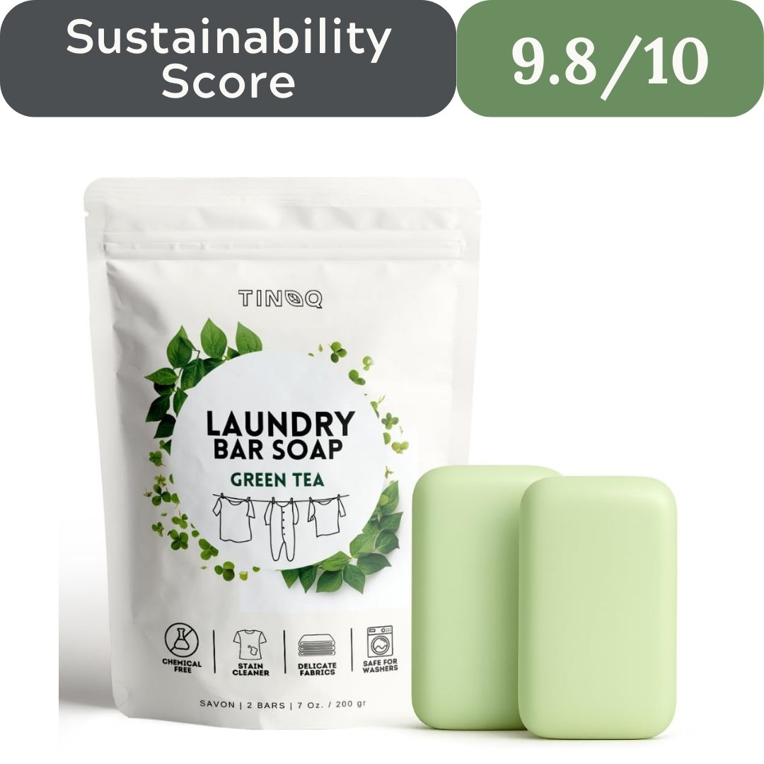 Hypoallergenic Green Tea & Coconut Plant-Based Laundry Soap Bar