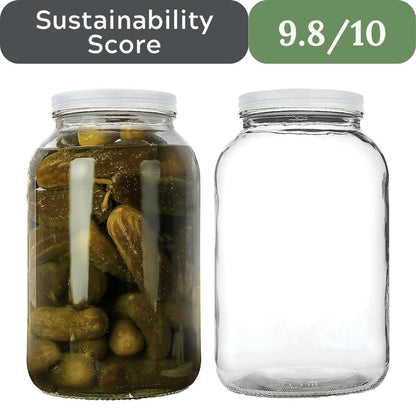 Kitchentoolz 1 Gallon Glass Mason Jar with Airtight Metal Lid
