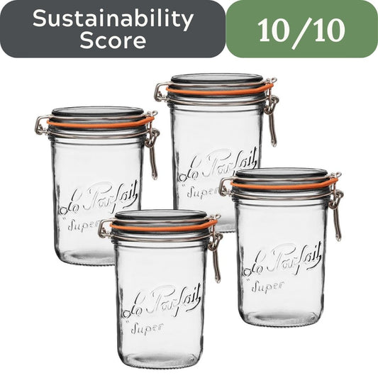 Le Parfait Super Terrine Jar - 4oz (Pack of 4) French Glass