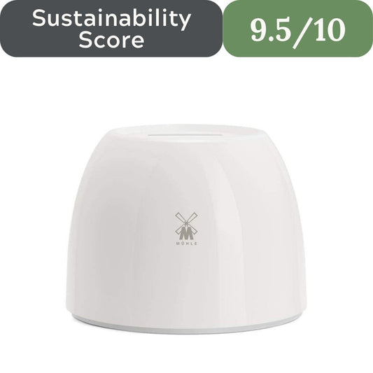 MÜHLE Porcelain Blade Bank: Elegant White Razor Blade Collector