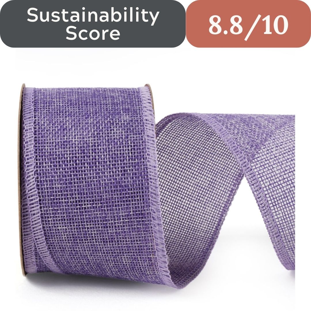 Waste Ribbon Burlap Wired Edge Ribbon: Natural Jute, Zero Waste Holiday Decoration