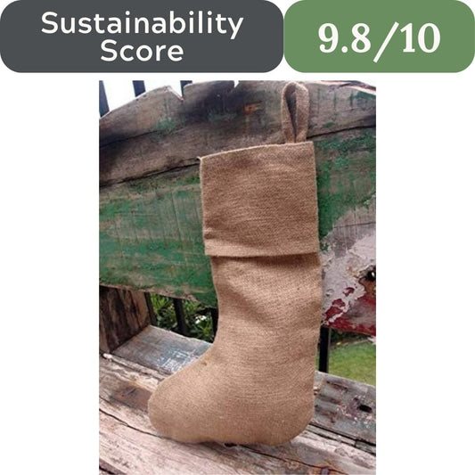 Natural Jute Burlap Christmas Stockings (6 Pack): Zero-Plastic Textile for Reusable Holiday Decor